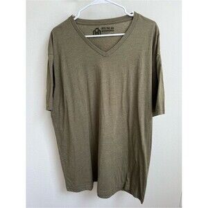 Into The AM Men's V-Neck Short Sleeve Tee in Olive